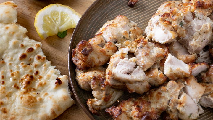 Plate of malai chicken kabab