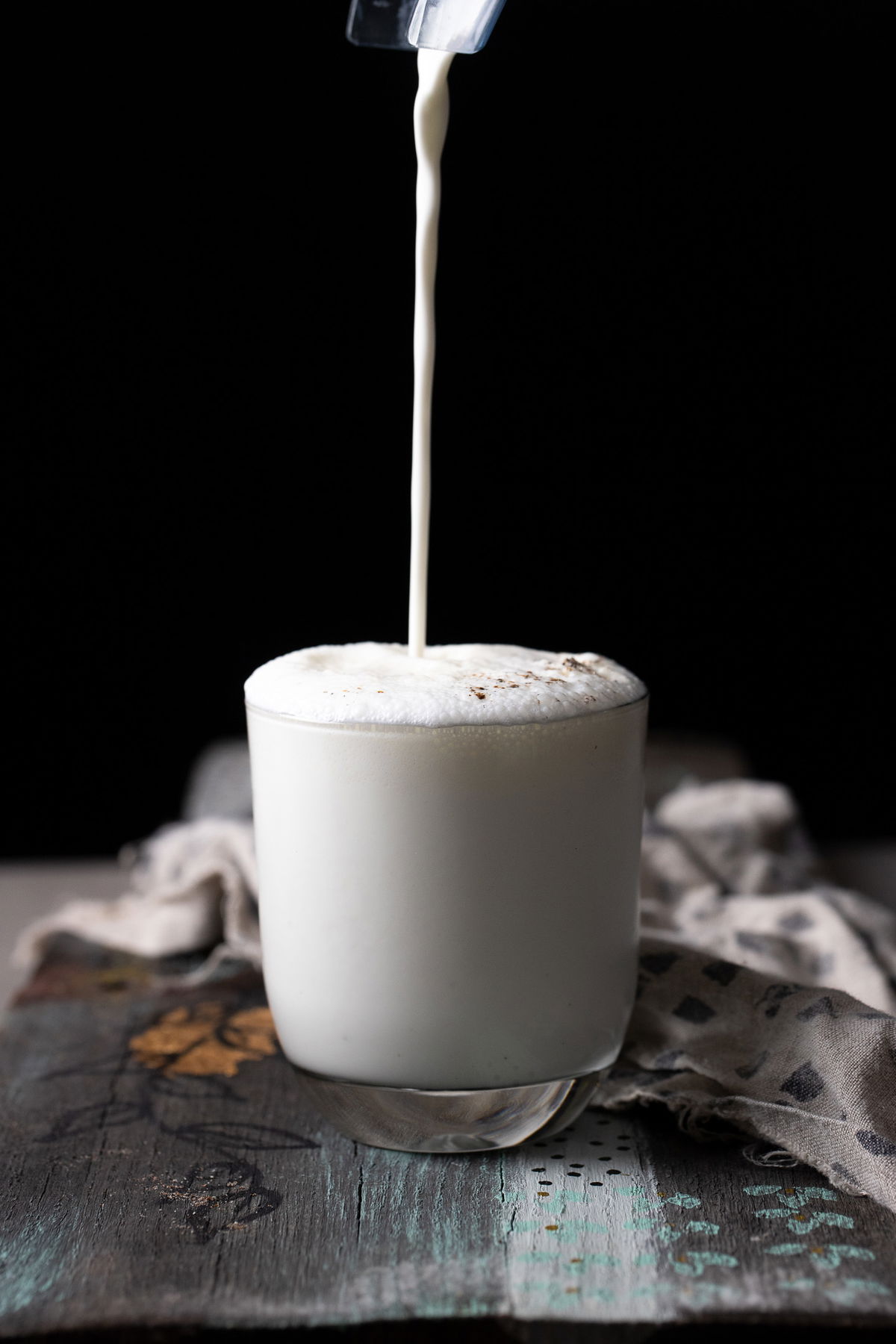 Pouring sweet lassi