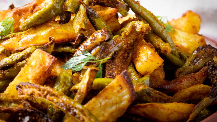 Tindora and potato fry