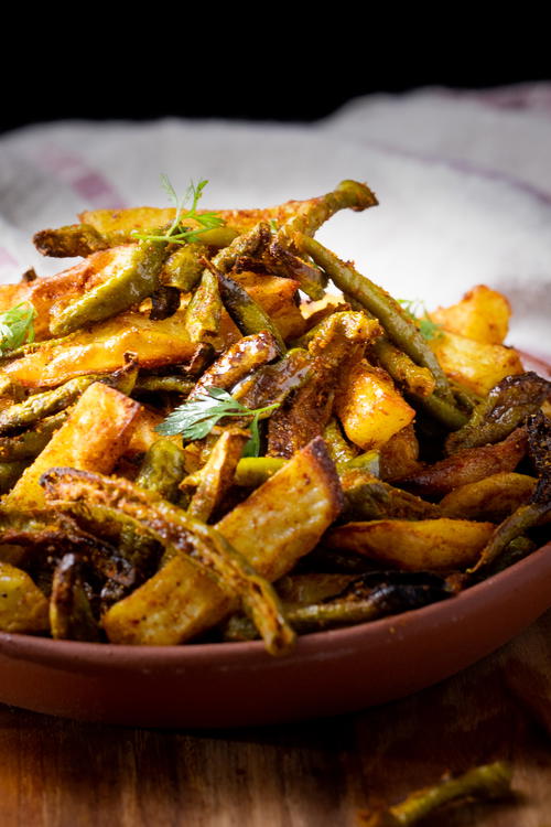 Air Fryer Tindora and Potato Fry