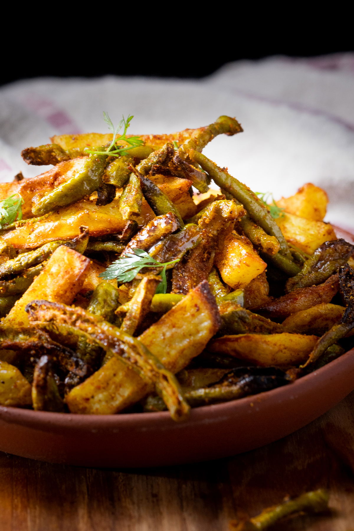 Tindora and potato fry