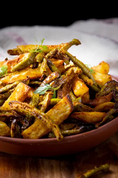 Tindora and potato fry