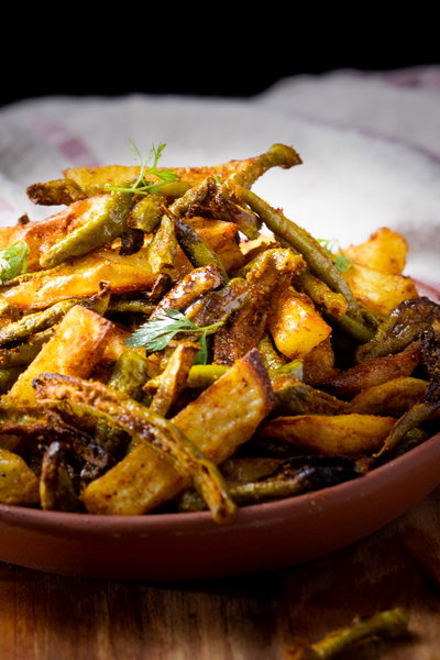 Tindora and potato fry
