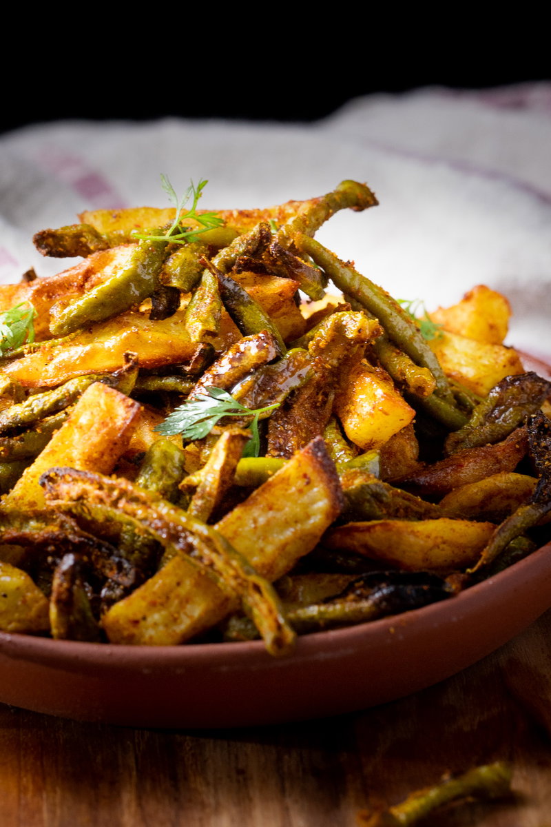 Tindora and potato fry