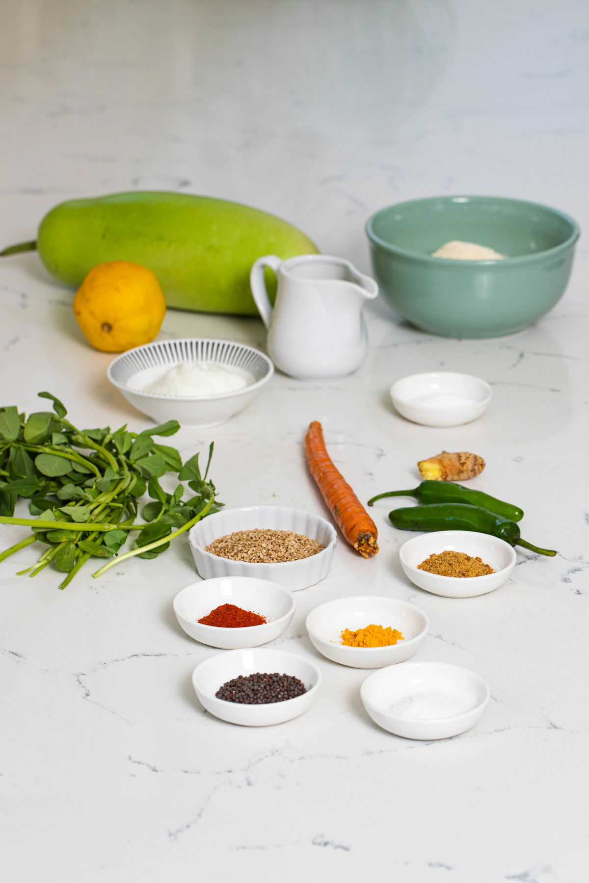 Ingredients of handvo