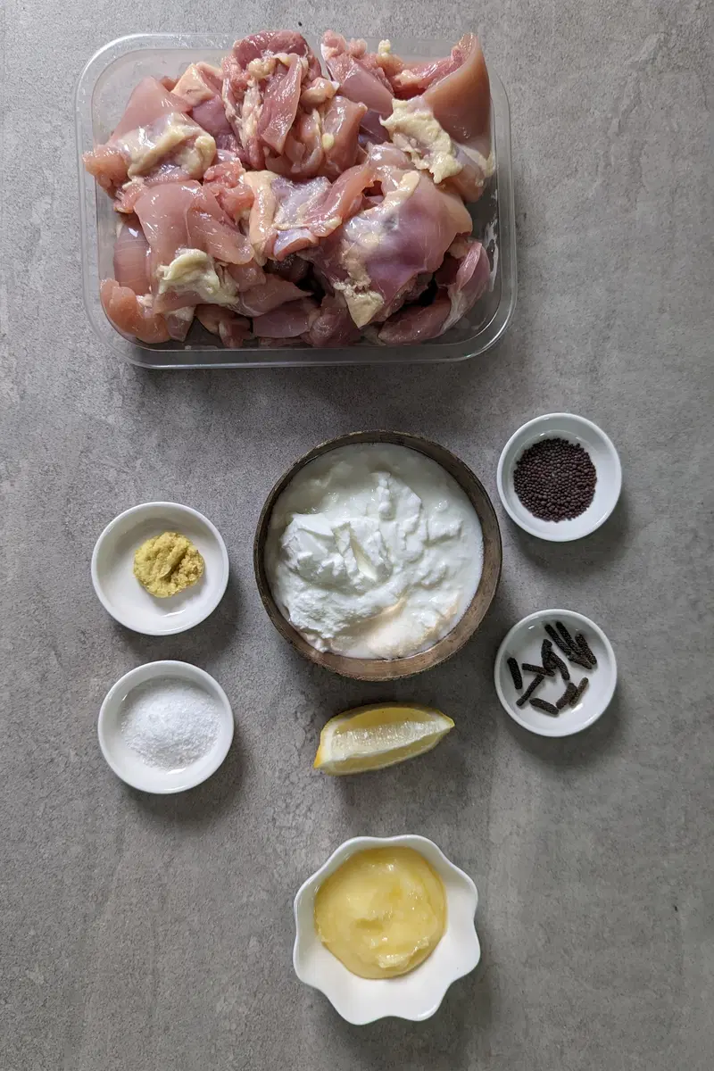 Ingredients for Long Pepper Chicken