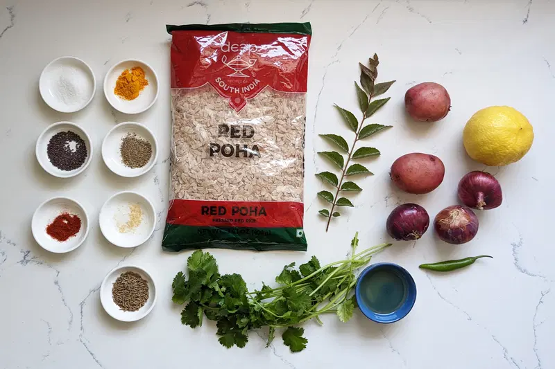 Ingredients of poha