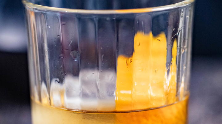 Glass of dhungar old-fashioned