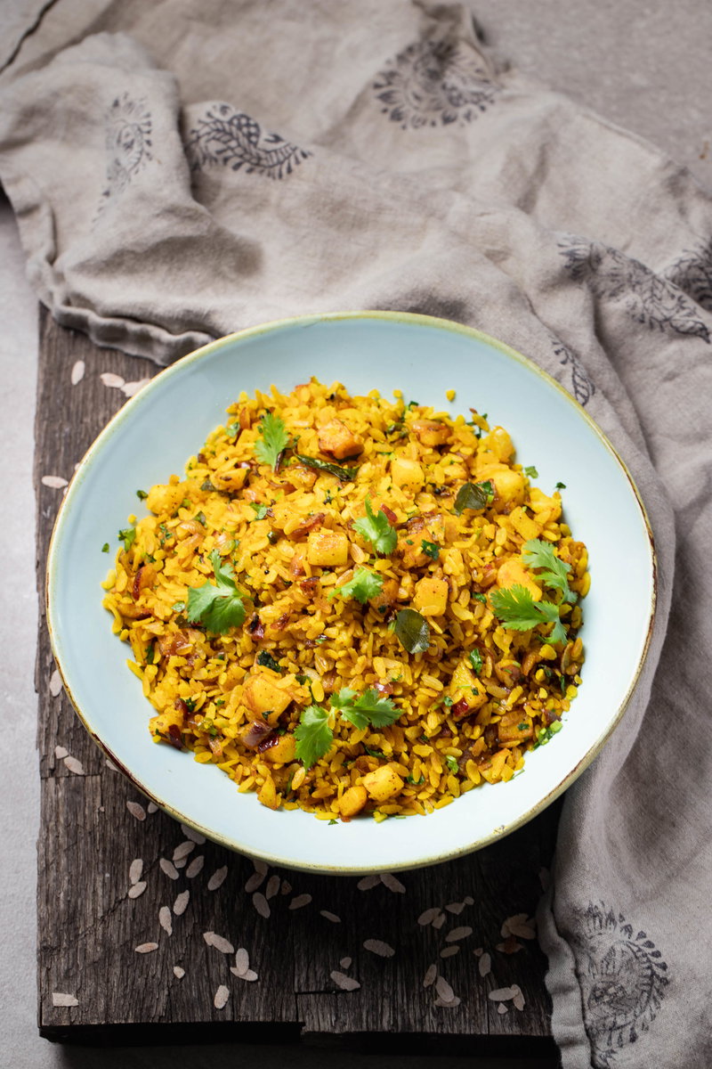 Full bowl of poha.