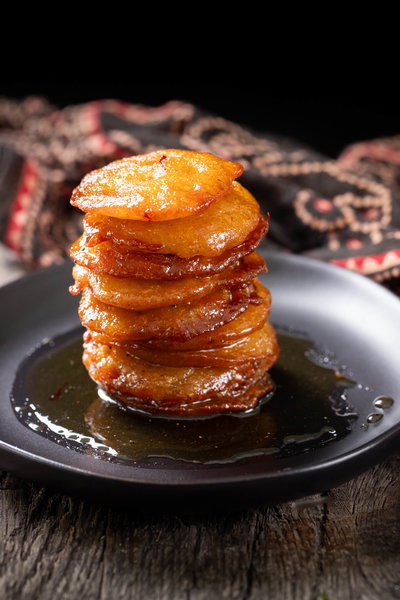 Malpua on a plate