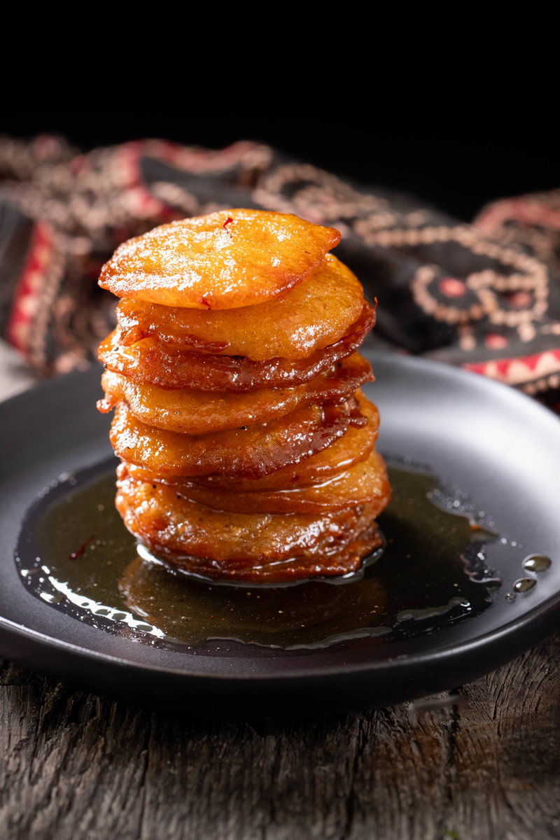 Malpua on a plate