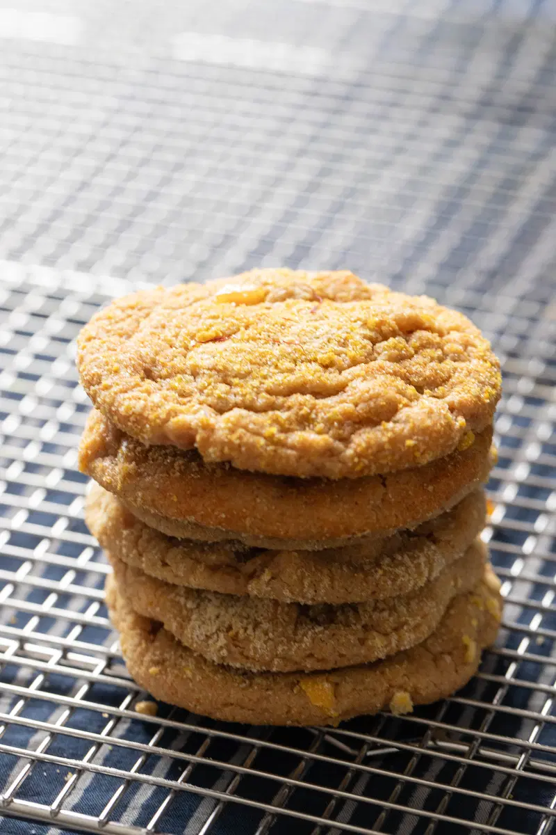 Stack of mango cookies