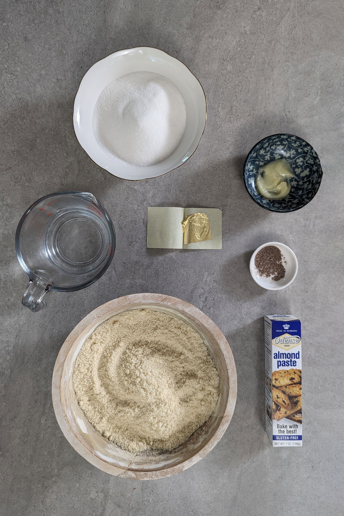 Ingredients for almond barfi