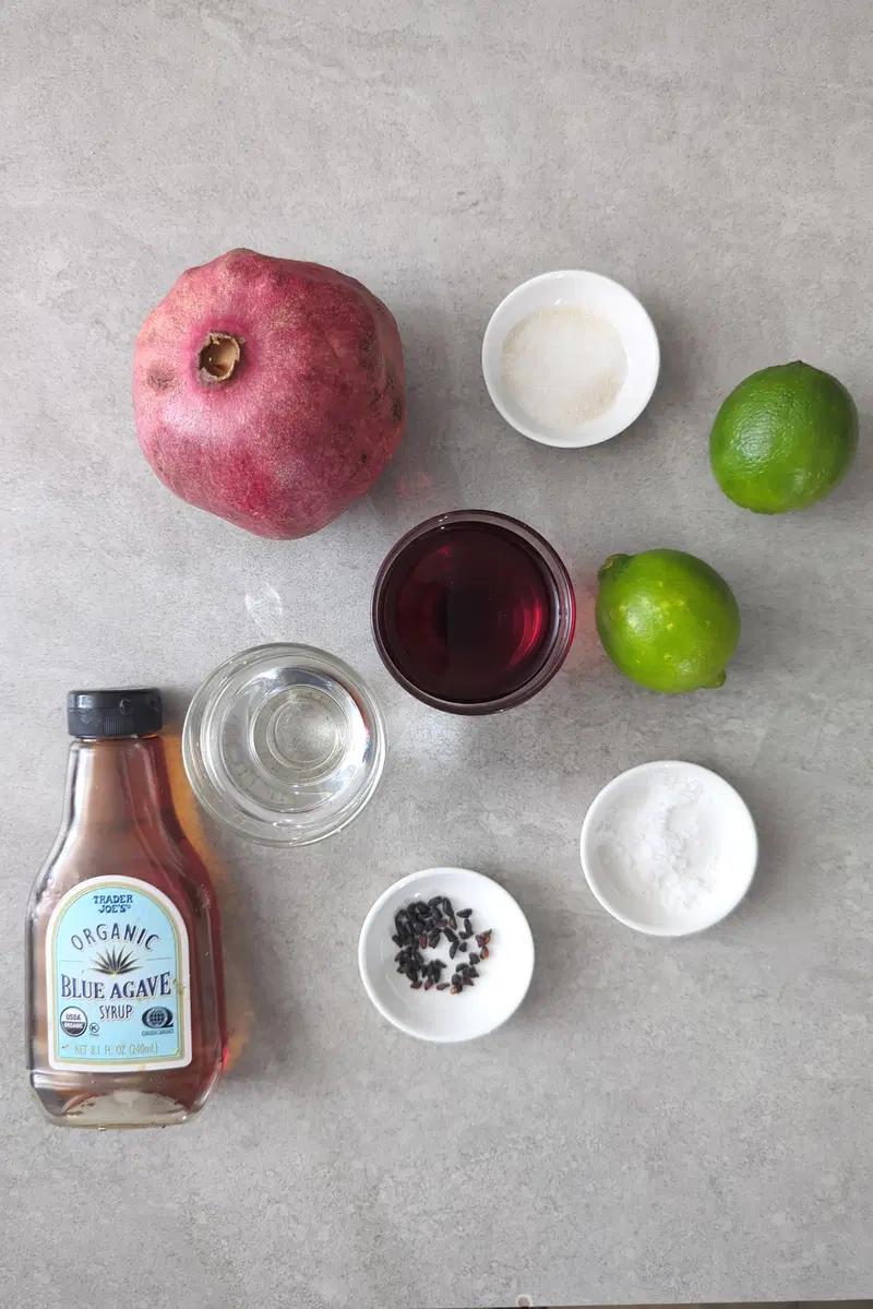 Ingredients for Pomegranate Margarita