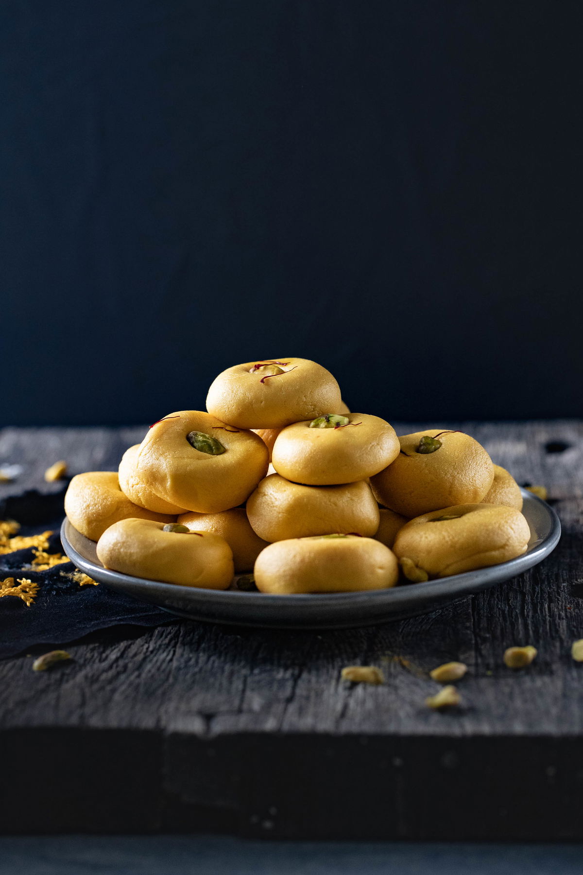 Plate of kesar peda