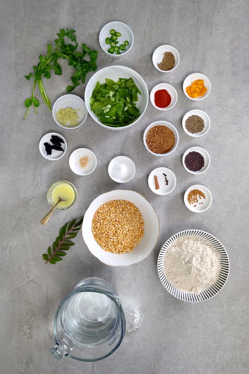 Ingredients fo Dal Dhokli