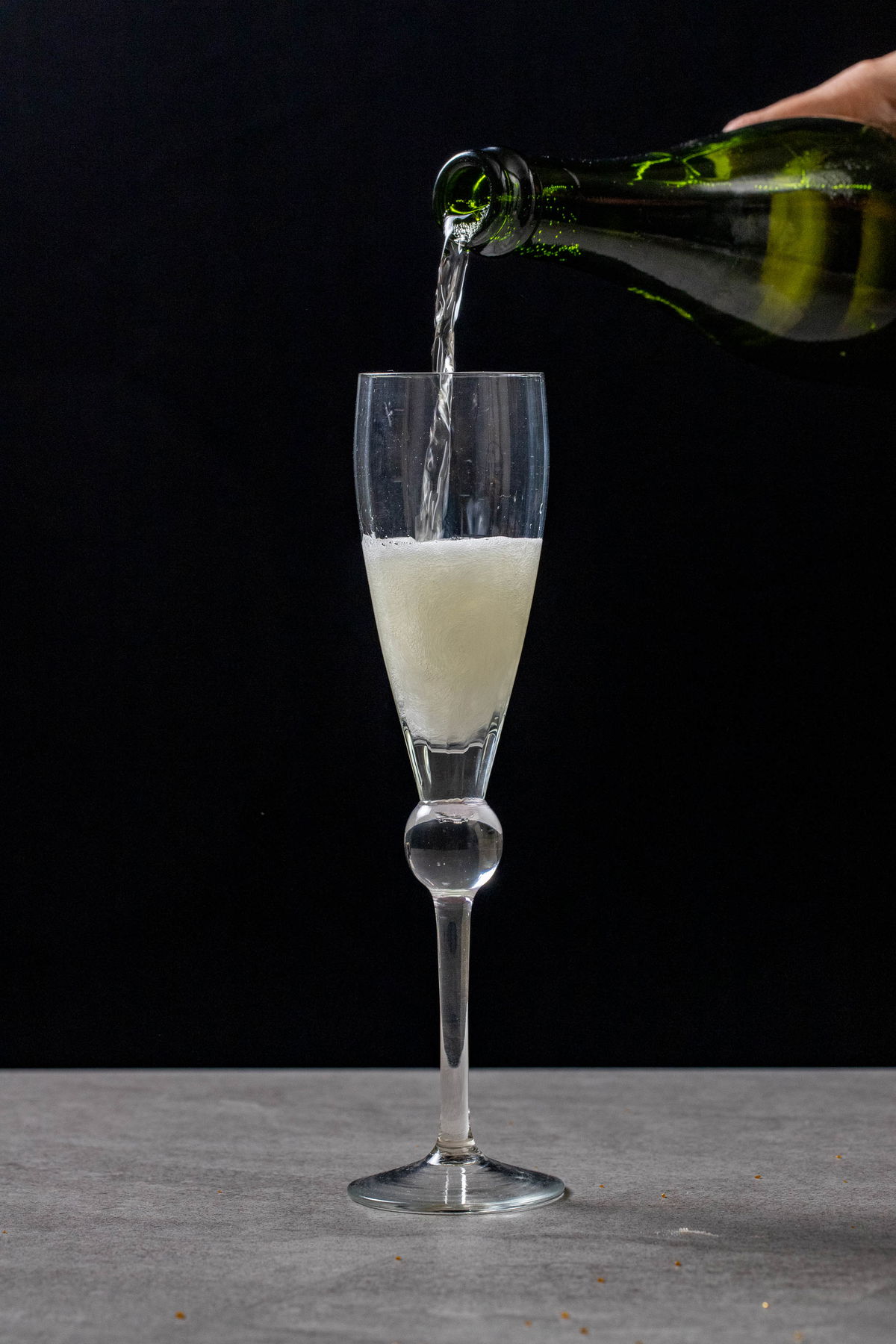 Add the champagne.