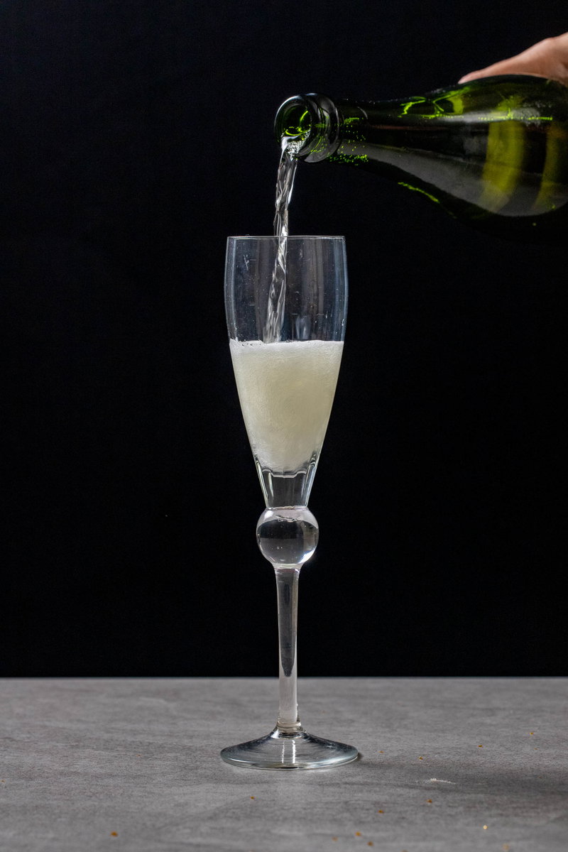 Add the champagne.