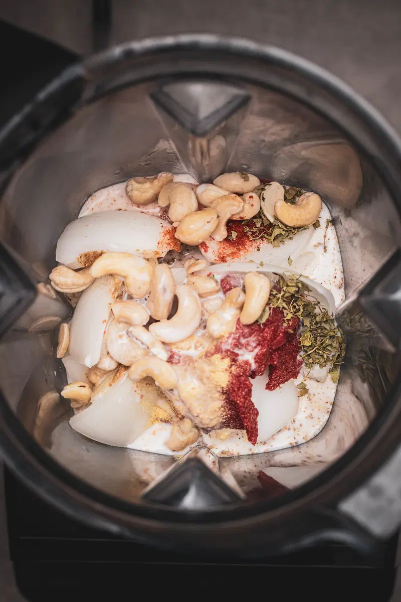 Combine ingredients in the blender to make the sauce.