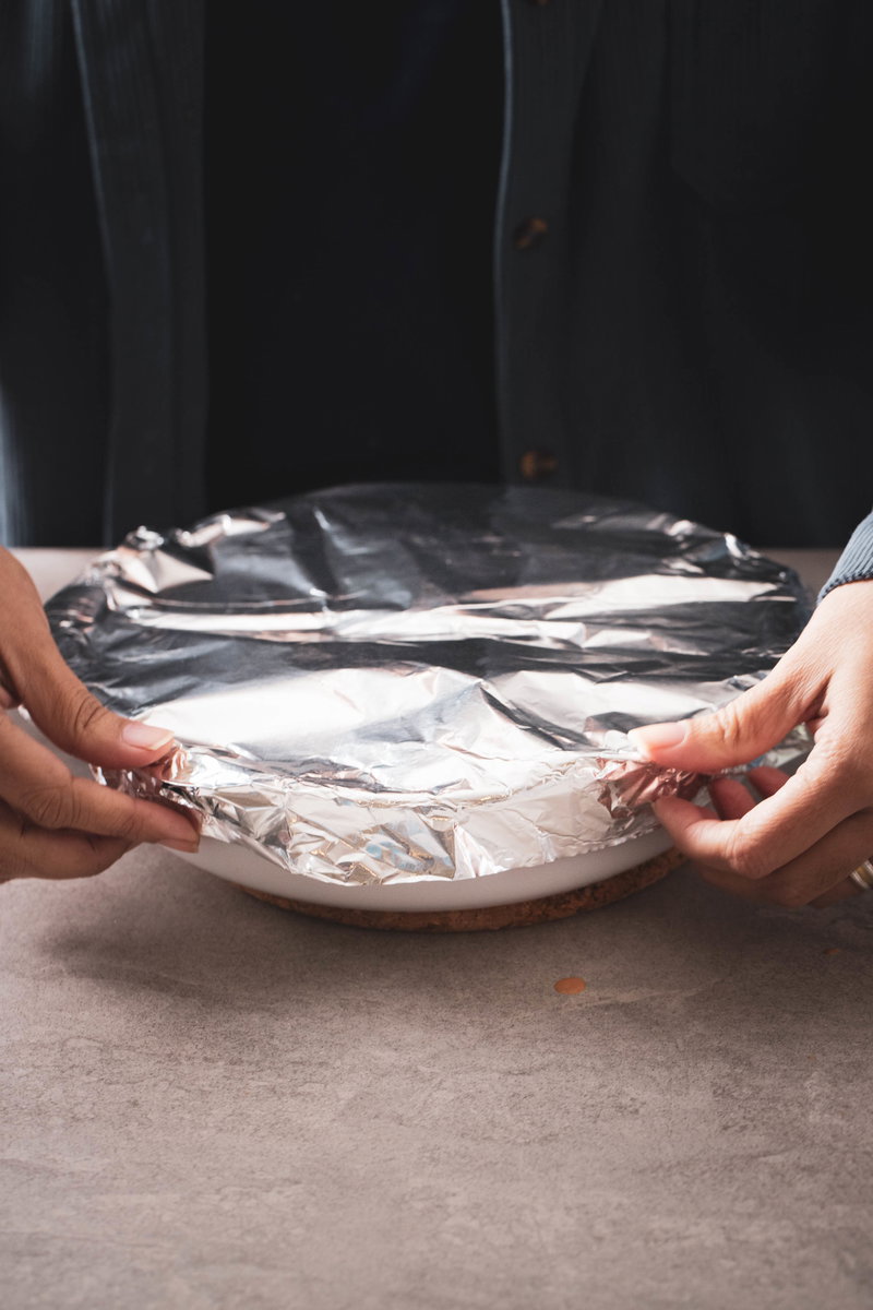 Cover with foil and bake.
