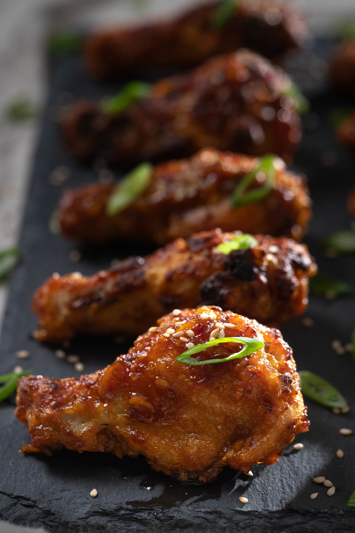 Mango-glazed chicken wings