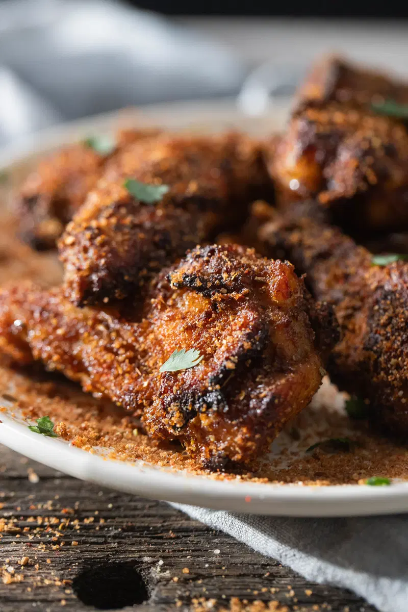 Dry rubbed chicken wings