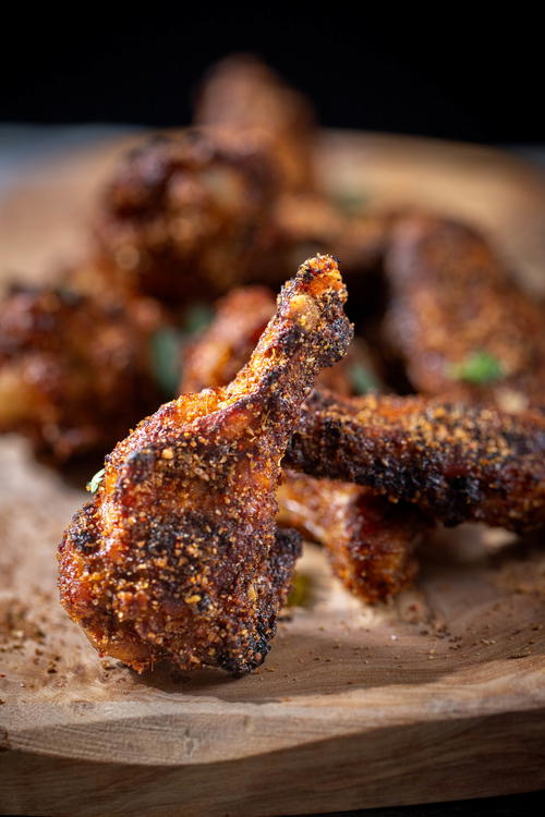 Spicy Dry Rub Chicken Wings in the Air Fryer