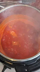 Add vegetable stock and spices.