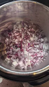 Saute the aromatics.