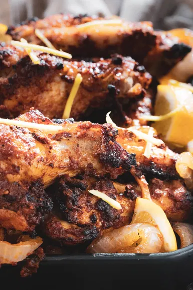 Broiled curry chicken wings