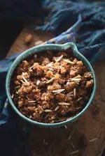 A bowl of badam halwa