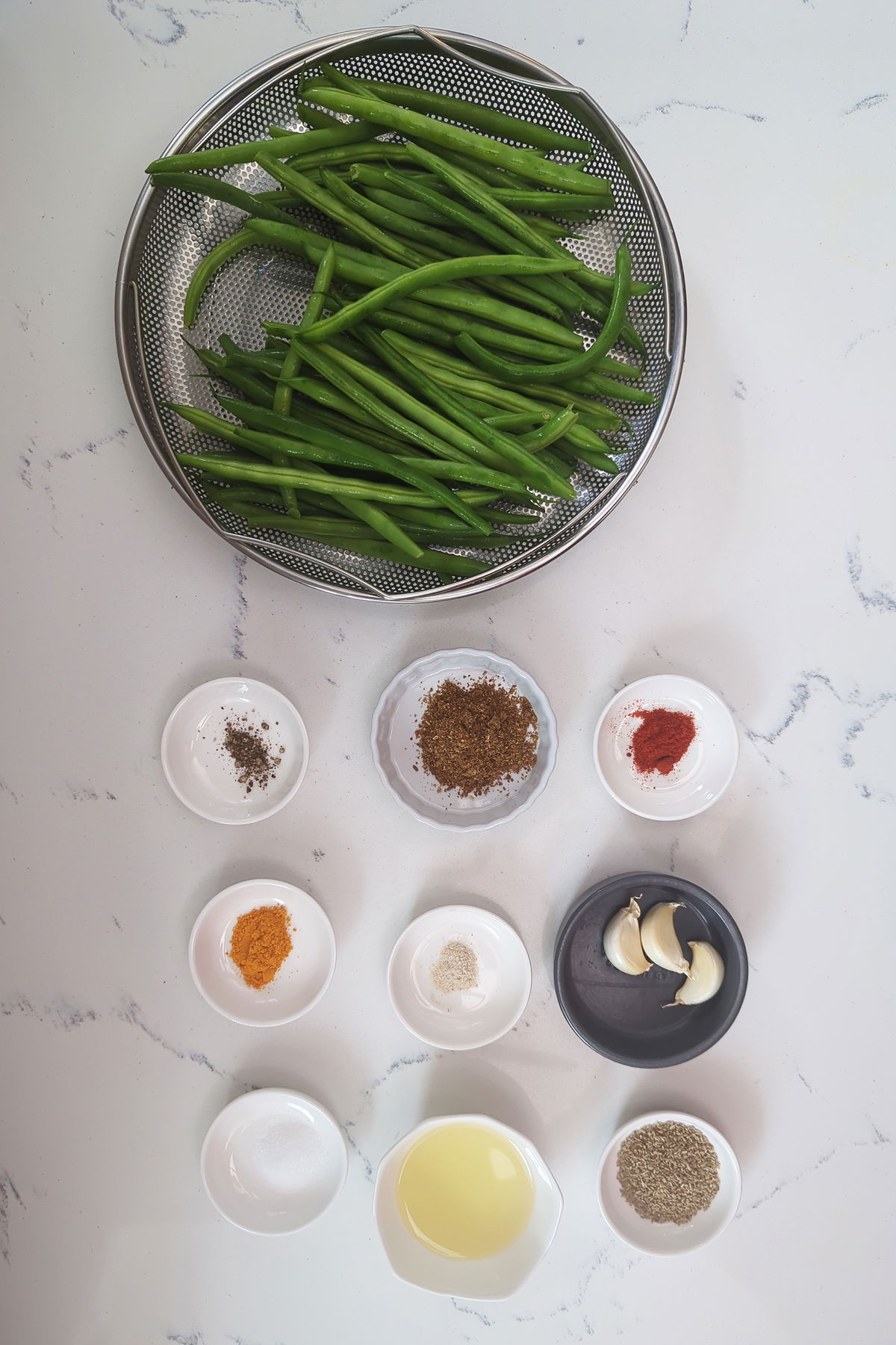 Ingredients of fansi nu shaak.