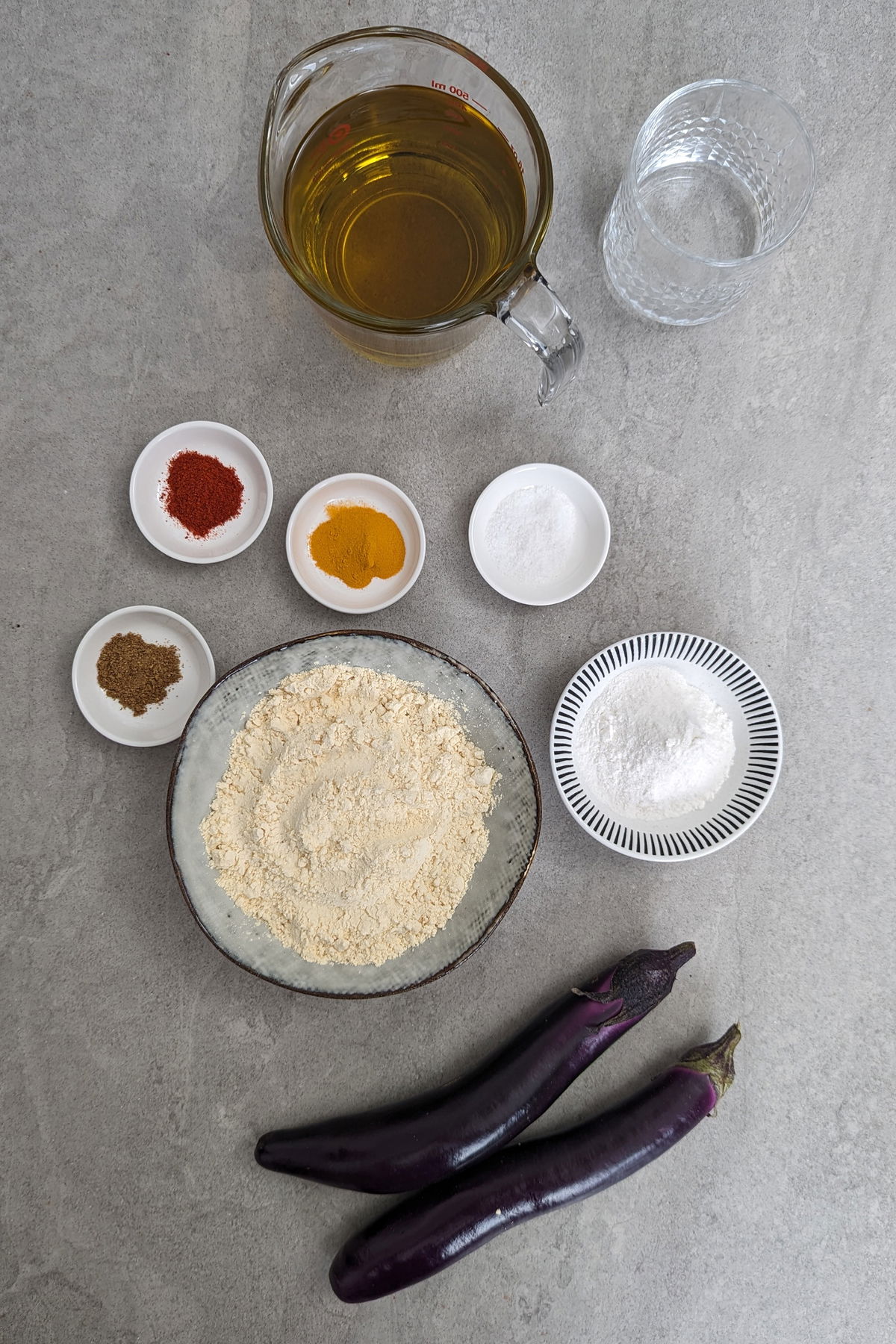 Ingredients for ringan na bhujiya