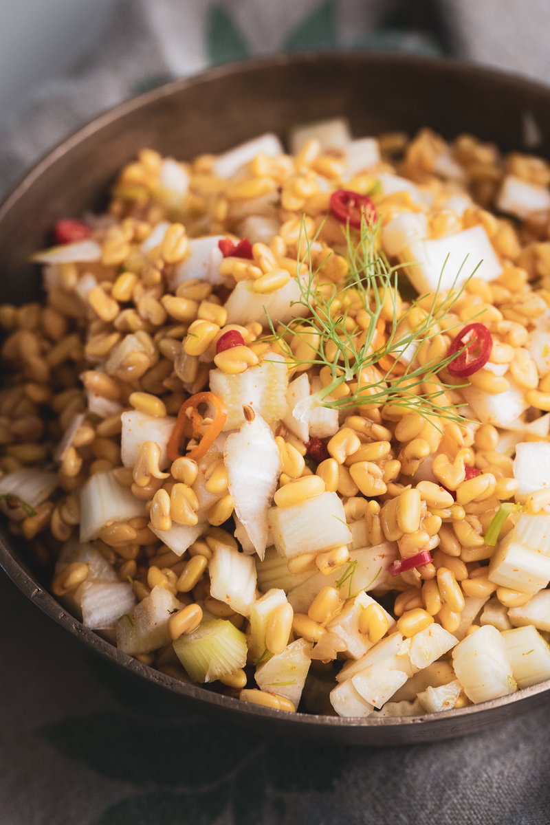 Methi na kachumbar with fennel