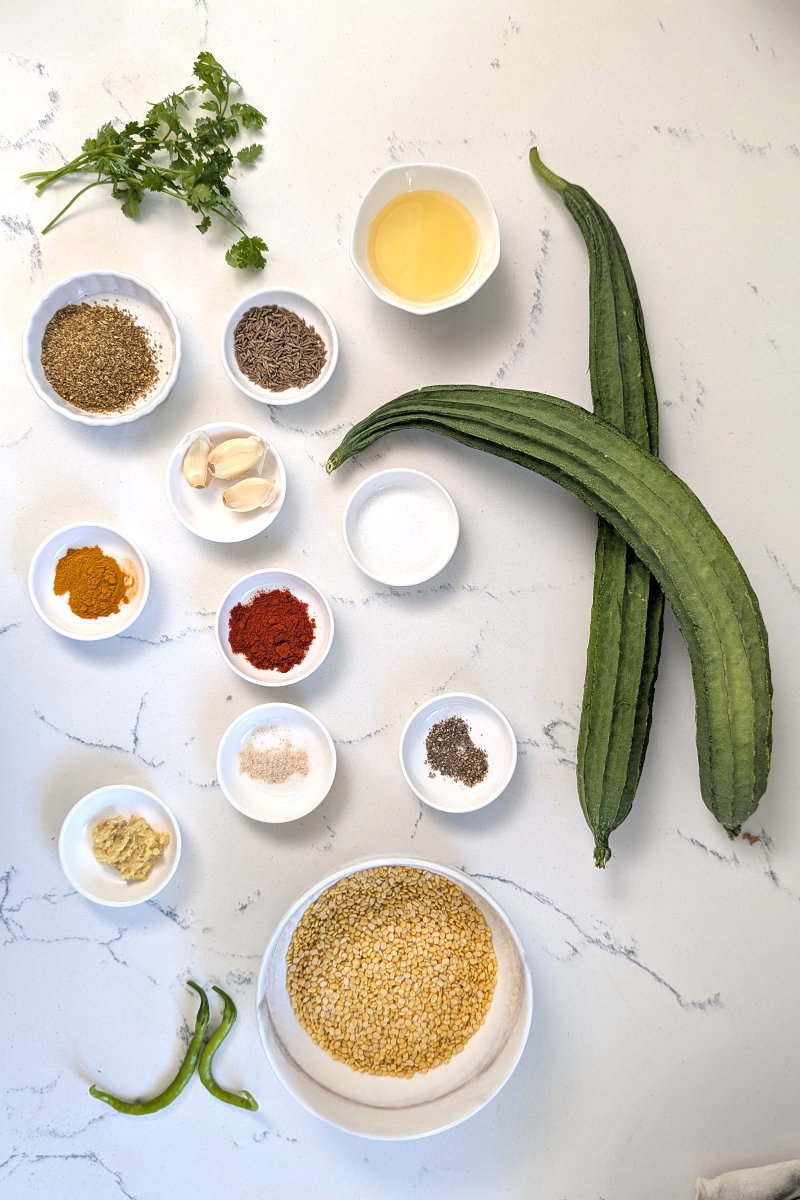 Ingredients for mug ni dal nu shaak